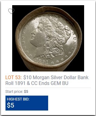 Morgan Silver Dollar Bank Roll GEM BU from The Nevada Coin Hoard