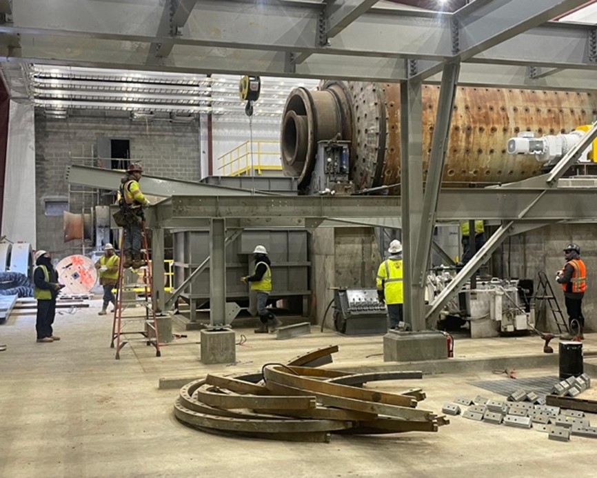 Mezzanine floor and equipment installation