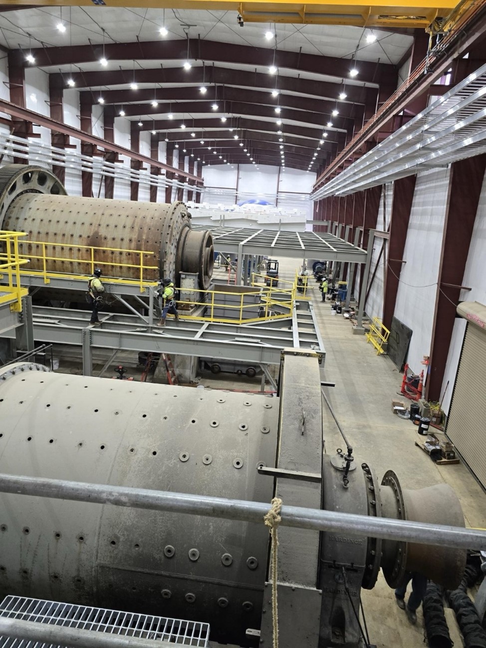 Installation of mezzanine access floors within the concentrator building