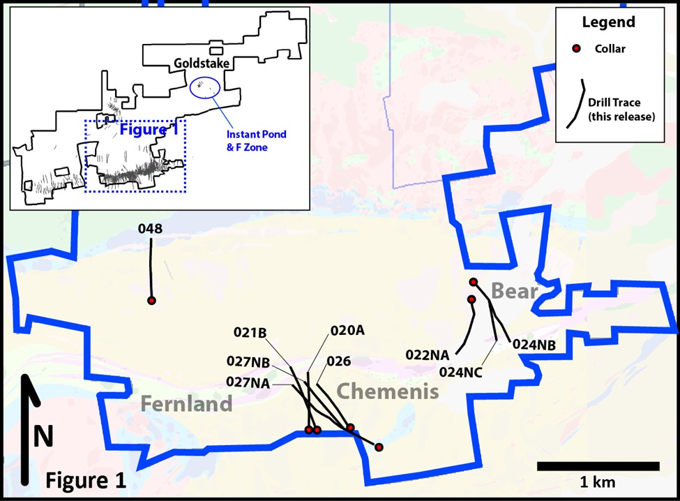 Larder plan map showing the locations and orientation of the holes in this release