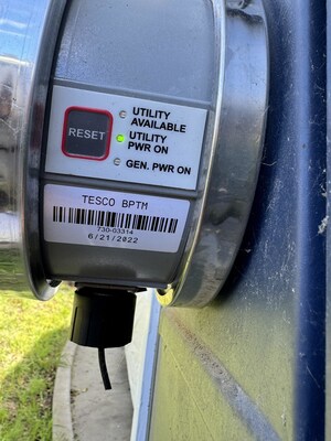 BPTM Unit indicating power from the utility grid