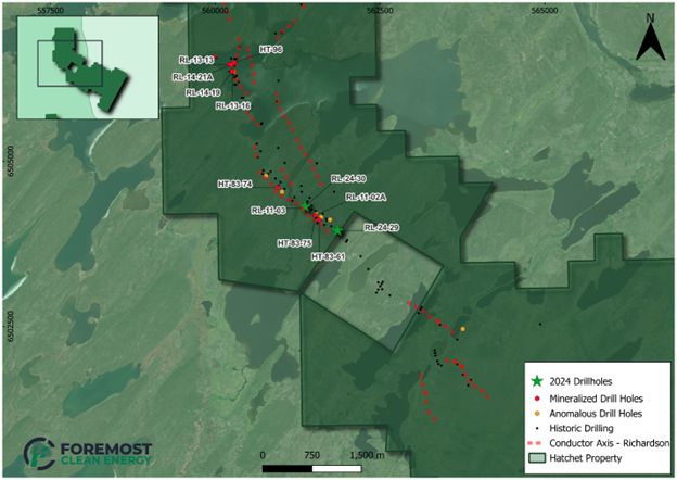 Location of Hole RL-24-29, Richardson Target Area.