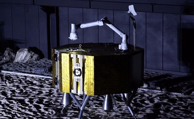 GITAI's Inchworm robotic arm, a key innovation for lunar exploration, is showcased in this image. Designed for versatility and resilience in the harsh lunar environment, the Inchworm arm is capable of performing various crucial tasks, from resource extraction to infrastructure development. This technology represents a significant step towards sustainable development on the Moon, demonstrating GITAI's commitment to building the future of lunar robotics.